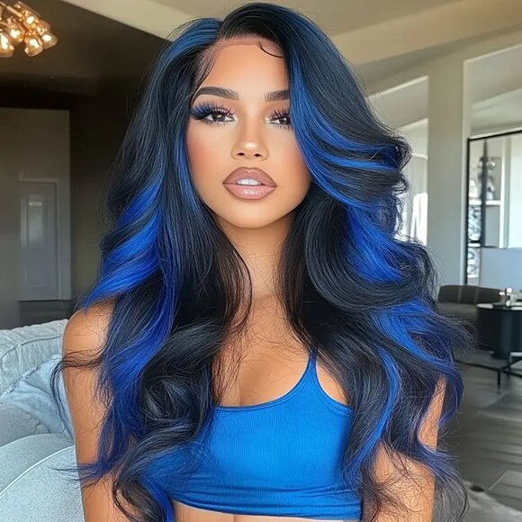 24inch Blue Balayage Wig - Picture 1 of 5
